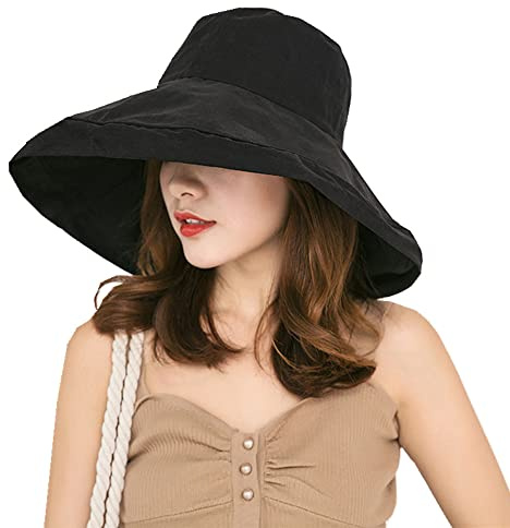 2022 Ny dam strandkapelin vikbar solhatt bred brätte UPF 50+ solskyddshatt Visor Cape Visor Anti-UV Bob sommar bomull visir andningsbar keps med vindtätt rep