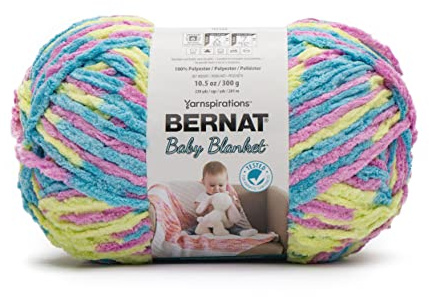Bernat Baby Blanket BB Jelly Beans - Ovillo de lana para mantas de bebé, 1 paquete de 300 g, poliéster, 6, súper esponjoso, 220 yardas, tejido de punto/ganchillo