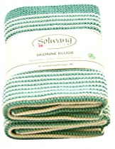 Solwang Wischtücher mit Streifen Antik Grün/Natur 2er Set Tücher Wischlappen