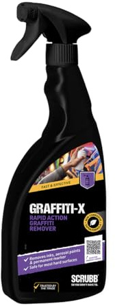 SCRUBB G12 Graffiti-X Graffiti Remover, Aeorosol Paints, Inks & Permanent Marker Remover, 750ml