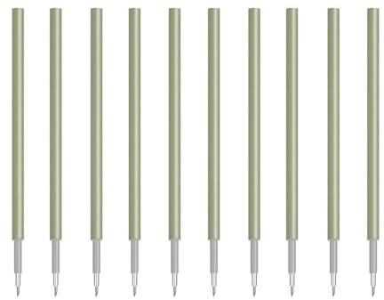 Kunst Utility Messer Stift Cut Aufkleber Scrapbooking Schneidwerkzeug Kreative Einziehbare Hobby Schnitzwerkzeuge mit Taschenclip für DIY Handwerk Supplies – 10 Stück Grüne Cutter Nachfüllungen