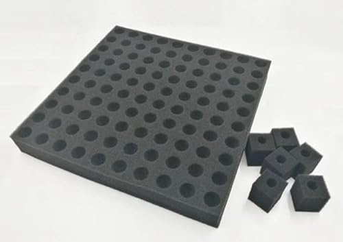 Generisch Lot de 100 éponges hydroponiques pour faire pousser des graines, des semis, pour la culture de petits bourgeons et semis, noires