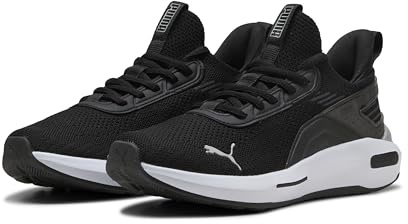 PUMA Unisex Softride Enzo 5 Hype Road Running Shoe, Puma Schwarz Puma Weiß Puma Silber, 43 EU