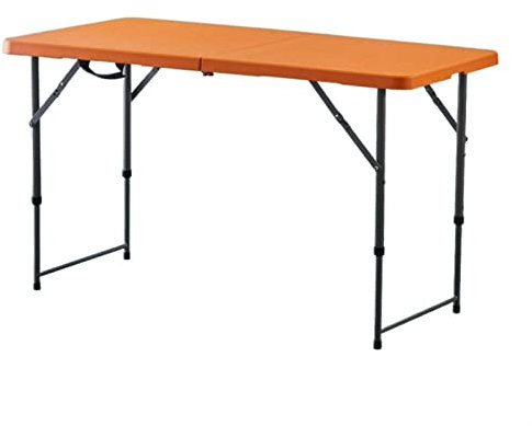 Faltbarer Picknicktisch für Outdoor, Camping, Grillen, leicht, langlebig, tragbarer Tisch für Garten und Küche, Orange, ideal für Outdoor-Aktivitäten und Veranstaltungen