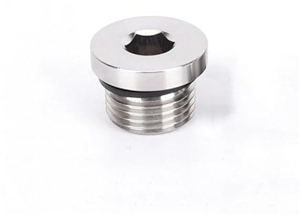Metric Male Thread 316 Stainless Steel Hex Socket ED End Cap Sealing Ring Flange Pipe Fitting Adapter Connector(1,M30X1.5_THREAD)