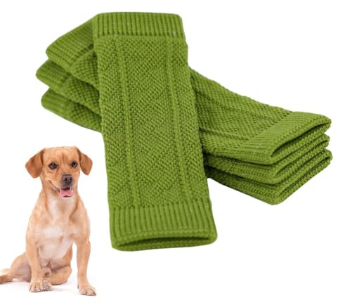 Hunde-Ellbogenschützer – 4er-Pack Gestrickte Hundebeinschützer, Haustier-Armbandagen | Unterstützende Beinwärmer Und Wundheilungsmanschetten, Abdeckungen Für Die Genesung Chirurgischen Eingriffen
