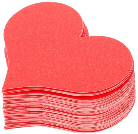 Operitacx Herzförmige Blanko Grußkarten 7x8cm Papier Karten 100 Stück Valentinstagsdekoration Partykarten Für Persönliche Botschaften