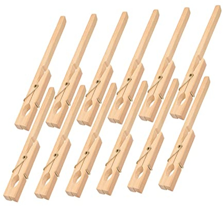 Pinzas para Tubos de Ensayo de Laboratorio 12 Uds Madera Marrón