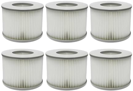 Mallez Cartucho de filtro de repuesto para jacuzzis MSpa, filtros de spa para modelos MSPA Whirlpool, submarino caliente y spa inflable, compatible con todas las series MSpa, paquete de 6