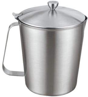 DOITOOL Tasse Doseuse Inox avec Couvercle Pichet Gradué pour Lait Thé Café Anti- Mesure Précise pour Latte Art et Boissons