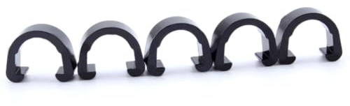 KAJNBN 10 Pezzi Clip Fermacavi Freno per Bici in Plastica Nera, Supporto Sicuro per Guaina Cavi e Tubo Idraulico, per Ciclismo e Bici Pieghevoli