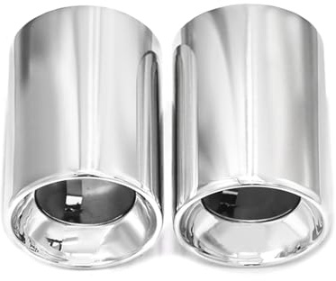 Auspuffblende Für X1 F48 2016-2021 Auto Auspuffrohr Spitze Outlet Dekoration Tuning Endschalldämpfer Auspuffendrohr(Silver)