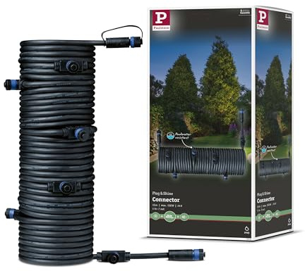 Paulmann 939.31 Outdoor Plug & Shine Connector 15m 1in-7out IP68 2x1,5mm² 93931 Verlängerungskabel Verbindungskabel Aussenbeleuchtung
