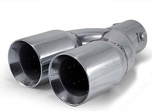 Double Embout D'echappement Acier Inoxydable Universel