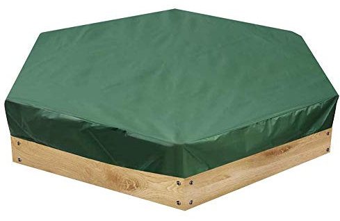 MOOUK Sandkasten Bezüge, Sandkästen Abdeckung, Sechseckig Sandkasten Bezüge, Oxford Tuch Plane Abdeckung mit mit, Staubdicht und Wasserdicht für Heim Garten - Wie Bild Show, 230x200cm