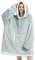 softan Bata Manta Sudadera Capucha: Hoodie Blanket Grande con Bolsillos de Gran Tamaño - Sherpa Batamanta con Capucha de Franela Súper Suave y Cómoda para Adultos, Hombres, Mujeres y Adolescentes