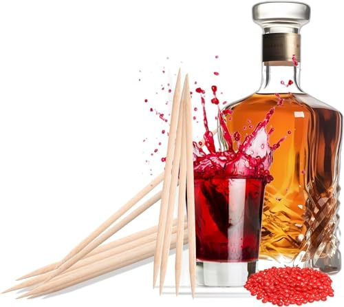Licker Pickers Red Hots & Whiskey Flavored Toothpicks - 25 White Birch Aged in Premium Spirits.