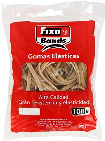 Fixo 56240 Paquet 100 g d’élastiques 4 mm x 8 cm
