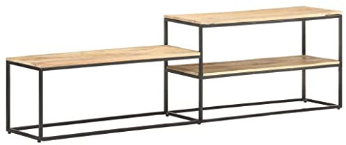 vidaXL Mobile Porta TV 180x30x50cm in Legno di Mango Grezzo