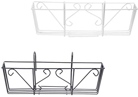 Cabilock 2stücke Eisen Blumenständer Robuster Blumentopfhalter Für Balkongeländer Für Balkon Garten Fensterbank Langlebiges Stilvolles Design Für Ihre Pflanzenpräsentation