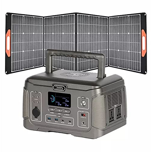 Centrale elettrica Portatile, con Pannello Solare Pieghevole da 200 W Incluso, Pacco Batteria da 808,8 WH, Alimentazione di Backup per interruzione di Corrente in Campeggio all'aperto