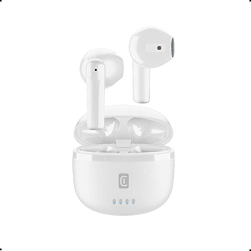 cellularline | Wizy | Auricolari TWS Bluetooth 5.0 Wireless In-Ear con Custodia di Ricarica - Talk Time: 3.5 ore - Playtime: 6 ore - Ricarica : 1.5 ore - Portata: 10mt - Bianco