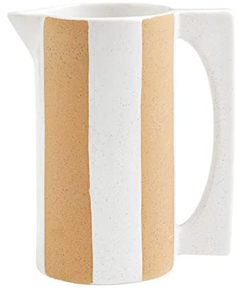 Mud Pie Brocca in terracotta a righe, 55 once