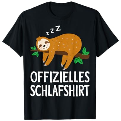 Offizielles Sleepshirt Faultier Nachthemd Pyjama Geschenk T-Shirt