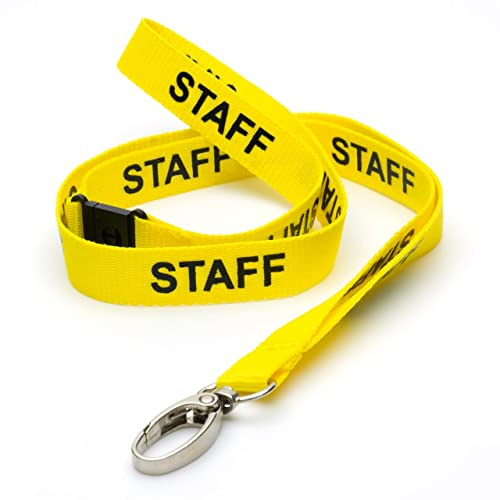 CKB LTD Staff Cordino di sicurezza staccabile con clip in metallo girevole per porta carte d'identità, design a sgancio rapido