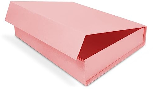 Verpackungswelt Caja de regalo con tapa | 23 x 17 x 5 cm | Caja de regalo con cierre magnético | Perfecto para cumpleaños, boda, Navidad, nacimiento | embalaje de regalo en color rosa