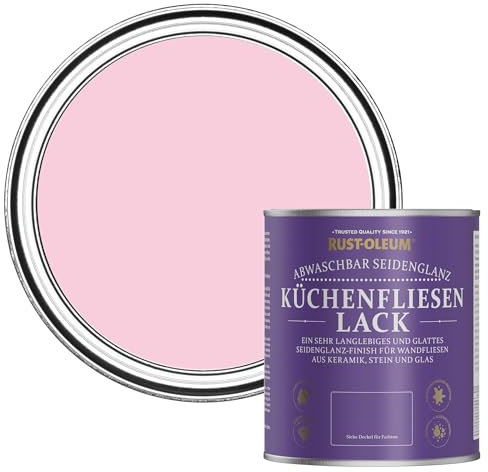 Rust-Oleum Pink Water-Resistant Kitchen Tile Paint in Satin Finish - My Husband Said No 750ml