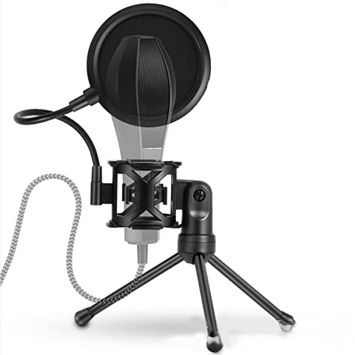 TOYANDONA Mikrofonhalterung Stativ für Tisch Mikrofonfilterständer mit Aufhängung Leichtes Abs-material Geeignet für Live-streaming Online-chats und Musikproduktion