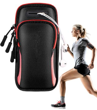 Armband Cell Phone Holder, Portable Armband Phone Sleeve, Water Resistant Cell Phone Armband Case, Running Holder for Smartphones, Adjustable Strap Armband Holder, Workout Armband Phone Holder
