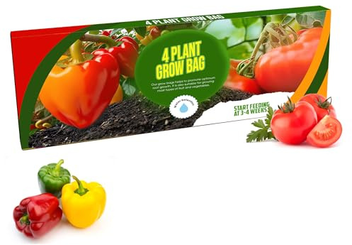 STAR SUPPLIES Fruit & Vegetables 4 Plant Grow Bags With Balanced Nutrients & Water Retention For Gardening & Greenhouses (38 Litres (1 Bag))