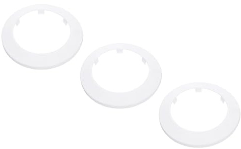 PATIKIL Rohrabdeckung Wasserrohrabdeckung Dekoration Rohrmanschette 2,95/75mm, 3 Stück Flansch PP Kunststoff Abflussrohrabdeckung Rosetten für Heizkörperrohre Wandrohrrohr Dekor, Weiß