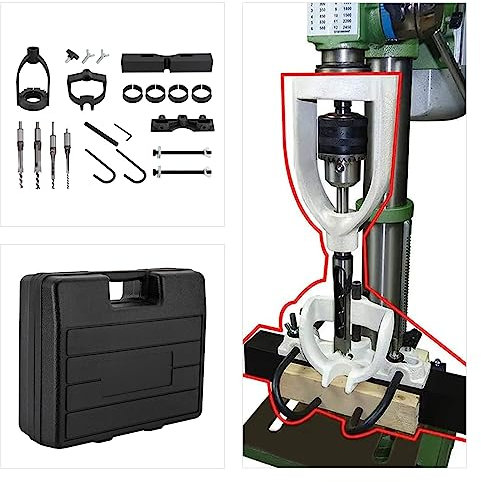 Bench Drill Locator Set, Drill Press Mortising Attachment Kit, Woodworking Mortise and Tenon Tools Mortising Attachment for Drill Press, Woodworking Bench Mortiser Location Tool