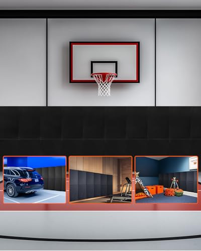 VEVOR Rembourrage mural gym, 1500x500x50 mm, tapis de protection murale résistant aux déchirures, amovible, mousse haute densité, coussin de protection imperméable durable pour garage, sous-sol, noir