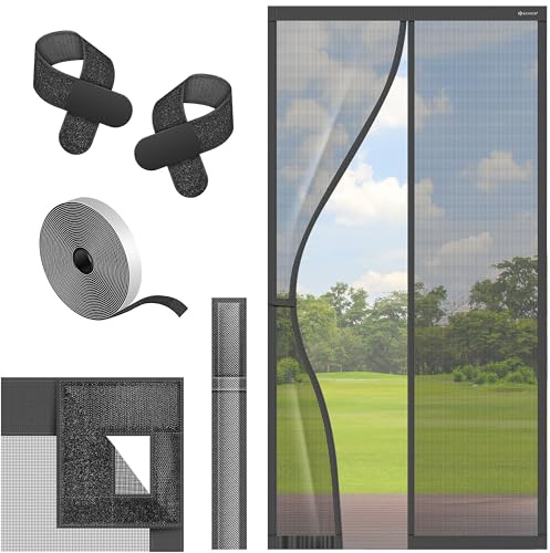 KESSER® Mosquitera Magnética Para Puerta, Cortina Magnética Con Protección Contra Insectos, Montaje Fácil Con Adhesivo Para Puerta De Balcón, Puerta De Terraza