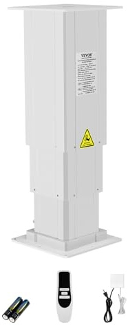 VEVOR Electric Lifting Column System, 176 lbs Lift Table, 14.2-31.1 in Height Range, Three-Stage Adjustable Desk Column, Telescopic Table Leg, Comes with Power-Supply Option to Control up/Down Motion