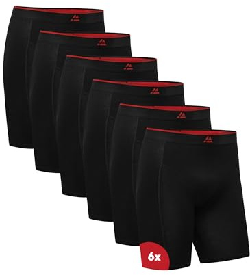 DANISH ENDURANCE Boxer Uomo Lunghi in bambù, Traspiranti, 3 o 6 Paia | Boxer uomo lunghi in bambù morbido, traspiranti e comodi, cuciture piatte senza irritazioni, per uso quotidiano e sport
