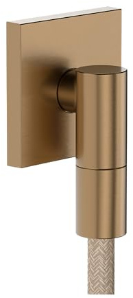 hansgrohe FixFit Fine E - Shower Outlet Elbow, Shower Outlet Connector with Non-Return Valve, wall Outlet Elbow, Brushed Bronze, 28883140