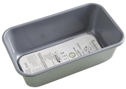 Cooksmart Signature 24cm Loaf Tin, Carbon Steel, Green | PFOA-free non-stick coating, dishwasher safe, durable construction, even heat distribution, ideal for cakes and breads