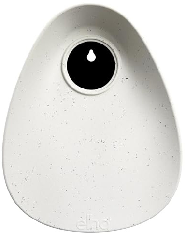 Elho Essential Vogelhaus 18cm - Fibrous Grey | L 18 x B 21.1 x H 23 cm | 100% recyceltes Plastik