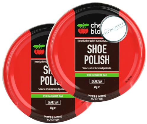 GETINSTYLE SHOP Bundle – 2x 40g Shoe Polish Dark Tan Core