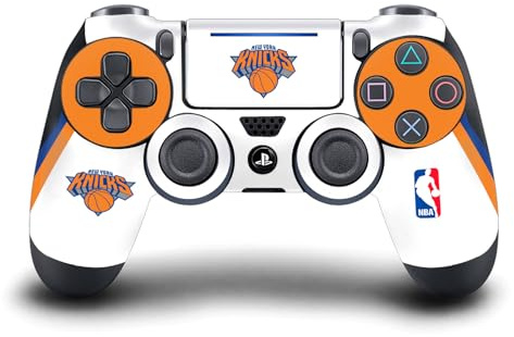 Head Case Designs Officially Licensed NBA White Design New York Knicks Logo Vinyl Sticker Gaming Skin Decal Cover Compatible With Sony PlayStation 4 PS4 DualShock 4 Controller