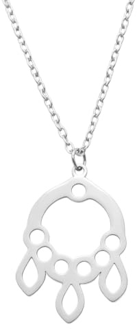 ROLIZHN Drömfångare halsband för kvinnor rostfritt stål fjäder drömfångare skydd hänge choker
