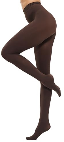 CozyWow Medias sem opacas en color liso para mujer 80D