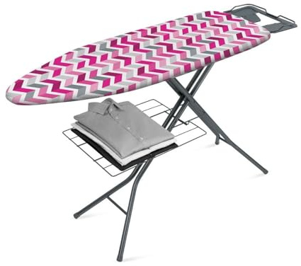 Metaltex ANTARES - Tabla de Planchar, Tapizado ZIG ZAG, Superficie de Planchado: 114x38cm