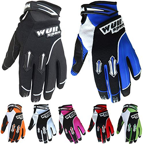 Wulfsport Children Kids Stratos Motocross Motorbike Gloves (Orange XXS 6cm) ATV Dirt Quad Bike Off Road Gloves