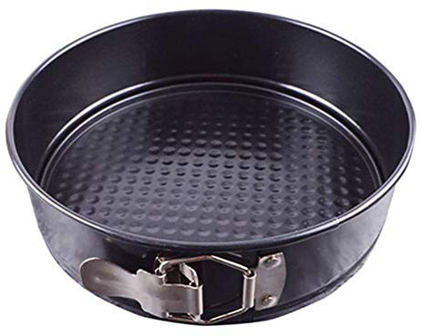 Egurs Moule à gâteaux Ronds, à charnière, antiadhésif, Socle en Vrac, Acier au Carbone 9 Pouces = 22 cm
